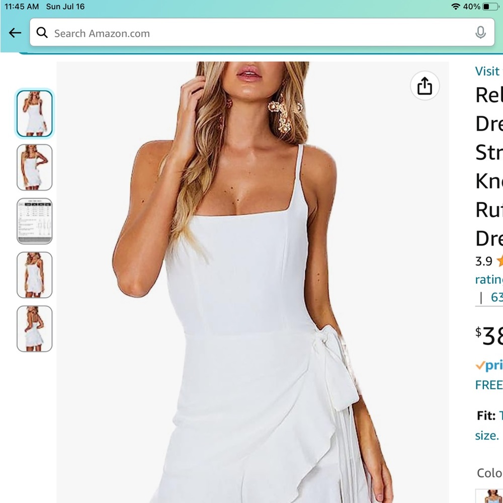 Relipop Spaghetti Strap Tie Knot Wrap Front Ruffle Short dress New but lost tags